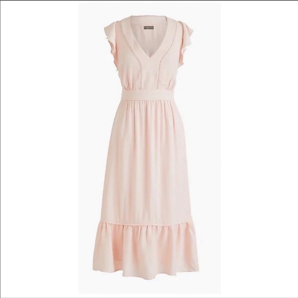 NWT Pretty in Pink. J.Crew Point Sur Ruffle Dress